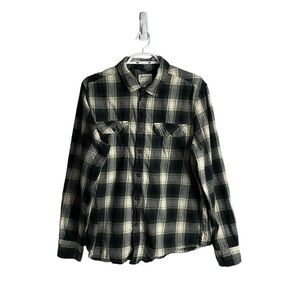 Mountain Warehouse Women's Green Plaid Button-Down Shirt